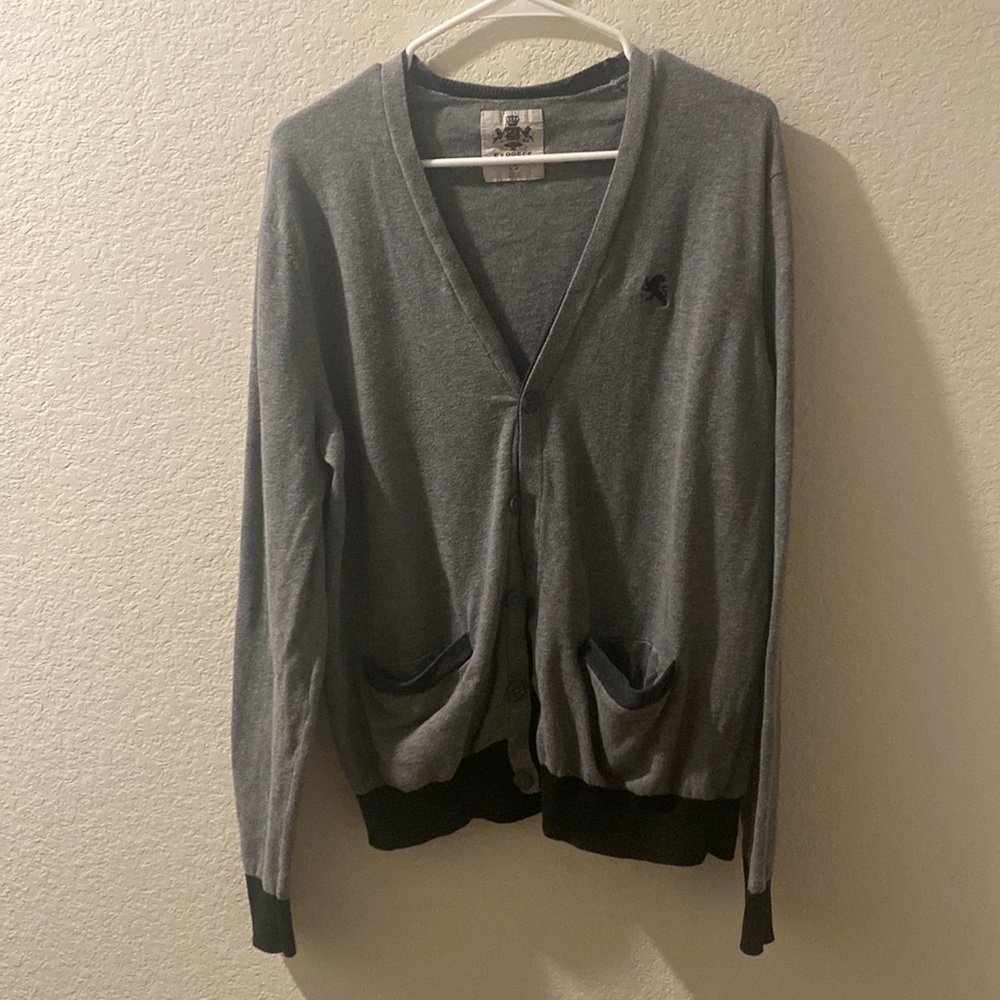 Express academia cardigan large 100% cotton sweater button up with pockets